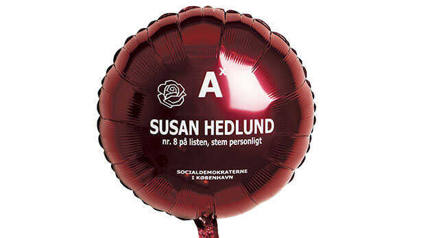 Folieballoner i mange størrelser med reklametryk